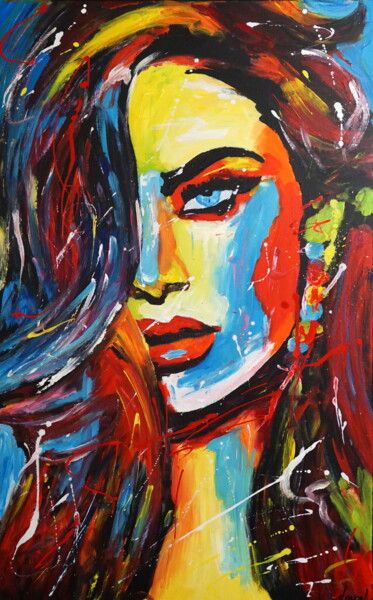 Peinture intitulée "Carmen" par Stach, Œuvre d'art originale, Acrylique