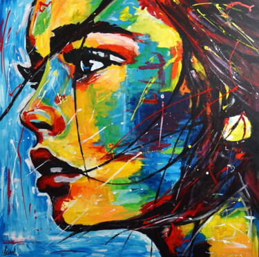 Painting titled "Ania" by Stach, Original Artwork, Acrylic