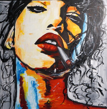 Painting titled "Na Luzie" by Stach, Original Artwork, Acrylic