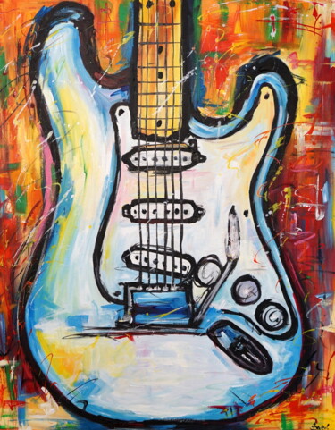 绘画 标题为“Sound of Fender” 由Stach, 原创艺术品, 油
