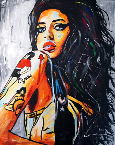 Peinture intitulée "Amy" par Stach, Œuvre d'art originale, Huile Monté sur Châssis en bois