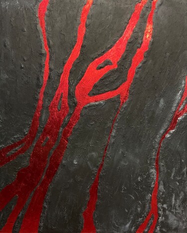 Magma Peinture intitulée "Magma" par Stacy Boreal, Œuvre d'art originale, Métaux