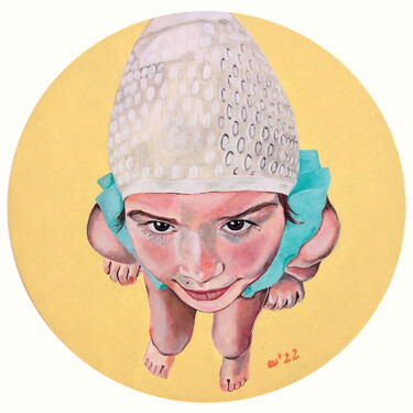 Peinture intitulée "Swimmer" par Stacy Shpak, Œuvre d'art originale, Acrylique