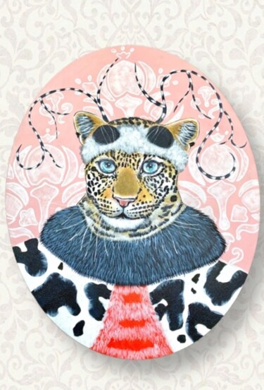Картина под названием "Lady Moth" - Stacy Shpak, Подлинное произведение искусства, Акрил Установлен на Деревянная рама для н…