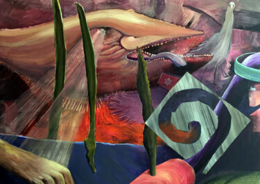 Painting titled "Big fish" by Staffan Helleberg, Original Artwork, Acrylic