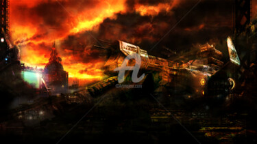 「After Apocalypse-2」というタイトルのデジタルアーツ Staffprodによって, オリジナルのアートワーク, デジタル絵画