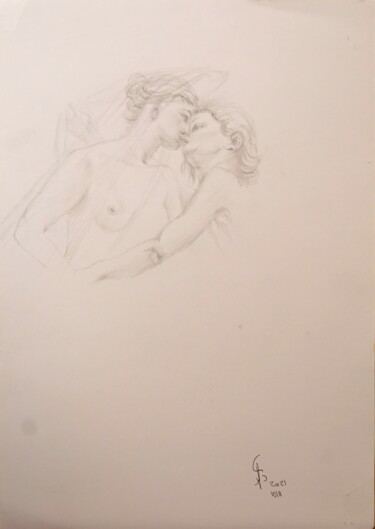 Desenho intitulada "Bouguereau Studie -…" por Stan Bert Singer, Obras de arte originais, Lápis