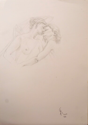 Zeichnungen mit dem Titel "Bouguereau Studie -…" von Stan Bert Singer, Original-Kunstwerk, Bleistift