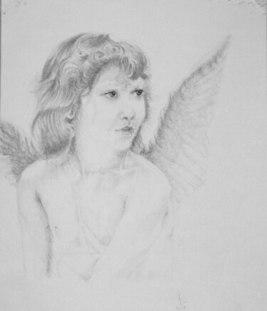 图画 标题为“Angel of love” 由Stan Bert Singer, 原创艺术品, 石墨