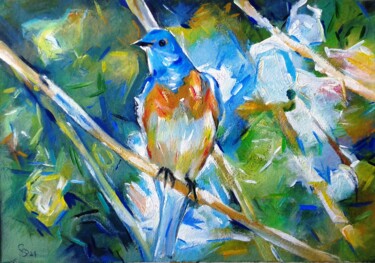 Painting titled "Like a Bird" by Stan Bigda, Original Artwork, Oil