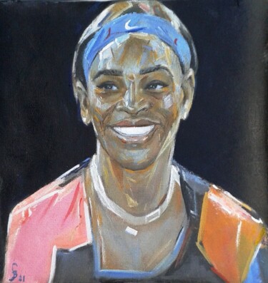 Painting titled "The Winning Smile" by Stan Bigda, Original Artwork, Oil