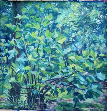 Painting titled "Redcurrant Bush" by Stan Bigda, Original Artwork, Oil