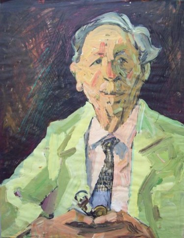 Painting titled "Portrait Frn 96" by Stan Bigda, Original Artwork, Oil