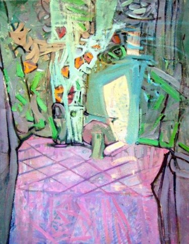 Pittura intitolato "Still life with mir…" da Stan Bigda, Opera d'arte originale, Olio