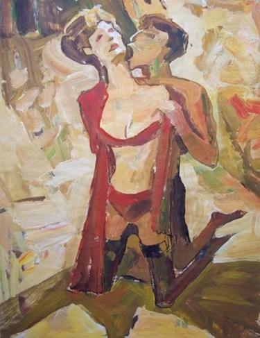 Painting titled "Encounter" by Stan Bigda, Original Artwork, Acrylic
