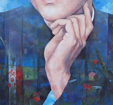 Peinture intitulée "Portrait P" par Stan Bigda, Œuvre d'art originale
