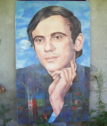 Schilderij getiteld "Portrait P1" door Stan Bigda, Origineel Kunstwerk, Olie