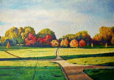 Peinture intitulée "Hyde Park A" par Stan Bigda, Œuvre d'art originale