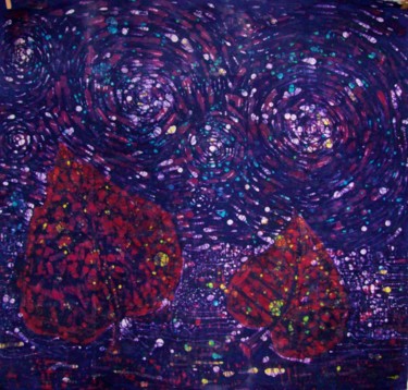 Malerei mit dem Titel "Starry starry night" von Stan Bigda, Original-Kunstwerk, Andere