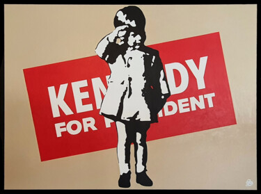 Painting titled "KENNEDY FOR PRESIDE…" by Stan, Original Artwork, Acrylic