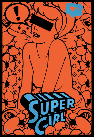 "supergirl" başlıklı Tablo Stan tarafından, Orijinal sanat, Akrilik