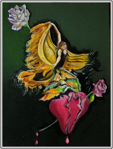 Peinture intitulée "56-chagrin-da-huile…" par Patrice Bailly (stan), Œuvre d'art originale, Huile