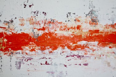 Painting titled "Campari Orange" by Sabine Leclercq Haanaes, Original Artwork, Acrylic Mounted on Wood Stretcher frame