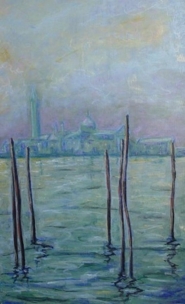 Peinture intitulée "la lagune" par Robert Meeder, Œuvre d'art originale