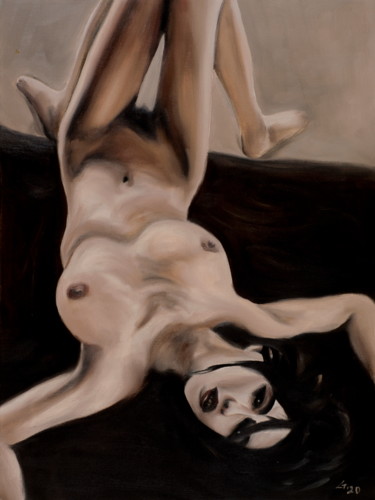 Nu / #artistsupportpledge Painting titled "Nu / #artistsupport…" by Stanimir Stoykov, Original Art, Oil