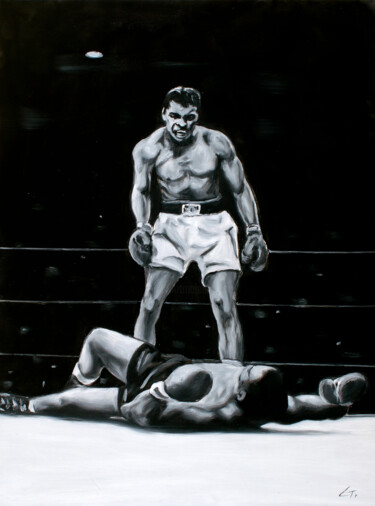 Картина под названием "Muhammad Ali" - Stanimir Stoykov, Подлинное произведение искусства, Масло