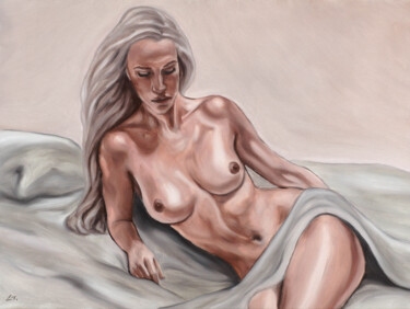 Pintura intitulada "Nude figure" por Stanimir Stoykov, Obras de arte originais, Óleo