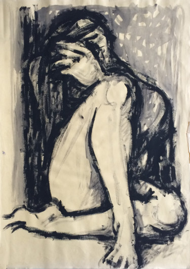 Dessin intitulée "Hiding" par Stanislao, Œuvre d'art originale, Autre