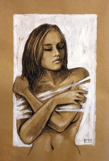 Drawing titled "Entrapped" by Stanislao, Original Artwork, Graphite