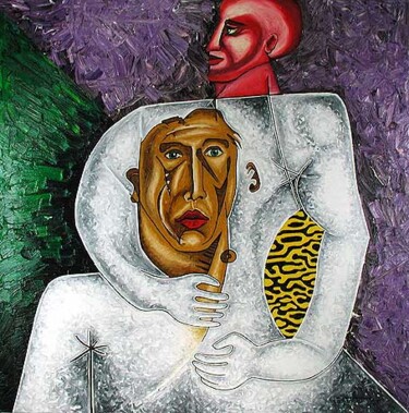 Malerei mit dem Titel "ID 93 Mensch" von Stanislaus Szypura (Stacho), Original-Kunstwerk