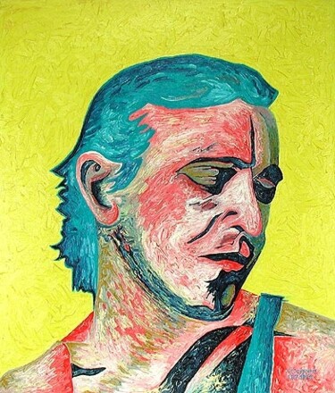 Malerei mit dem Titel "ID 161 Mensch" von Stanislaus Szypura (Stacho), Original-Kunstwerk