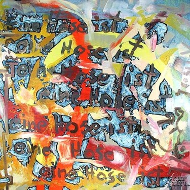 Malerei mit dem Titel "ID 821 Geschriebene…" von Stanislaus Szypura (Stacho), Original-Kunstwerk