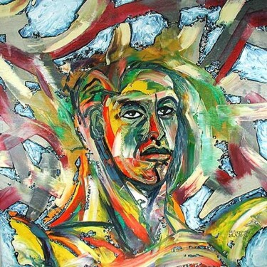 Malerei mit dem Titel "ID 849 Mensch" von Stanislaus Szypura (Stacho), Original-Kunstwerk
