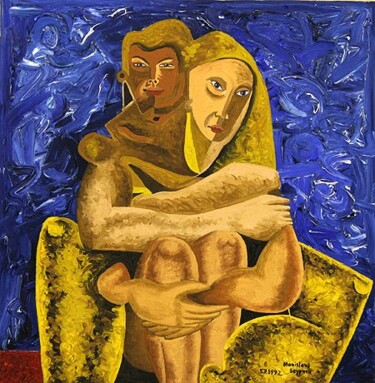 Malerei mit dem Titel "ID 42 Mensch" von Stanislaus Szypura (Stacho), Original-Kunstwerk