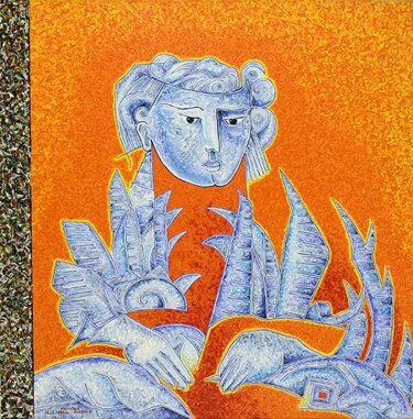 Malerei mit dem Titel "ID 98 Mensch" von Stanislaus Szypura (Stacho), Original-Kunstwerk