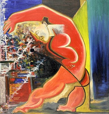 Malerei mit dem Titel "ID 128 Mensch" von Stanislaus Szypura (Stacho), Original-Kunstwerk