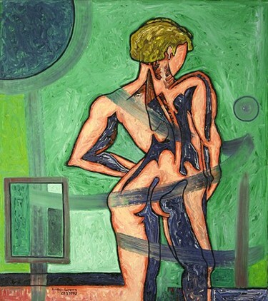 Malerei mit dem Titel "ID 181 Mensch" von Stanislaus Szypura (Stacho), Original-Kunstwerk