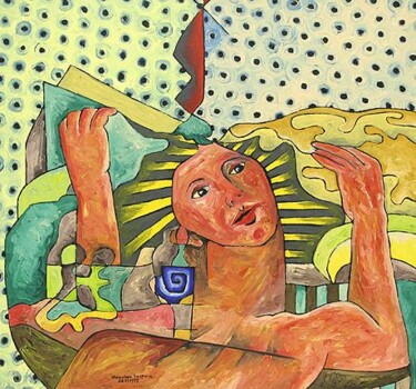 Malerei mit dem Titel "ID 210 Mensch" von Stanislaus Szypura (Stacho), Original-Kunstwerk