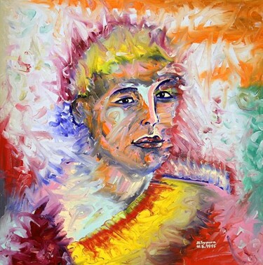 Malerei mit dem Titel "ID 631 Mensch" von Stanislaus Szypura (Stacho), Original-Kunstwerk
