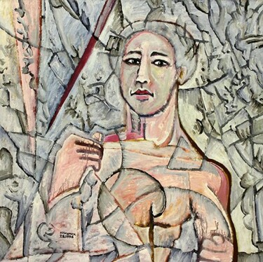 Malerei mit dem Titel "ID 928 Mensch" von Stanislaus Szypura (Stacho), Original-Kunstwerk