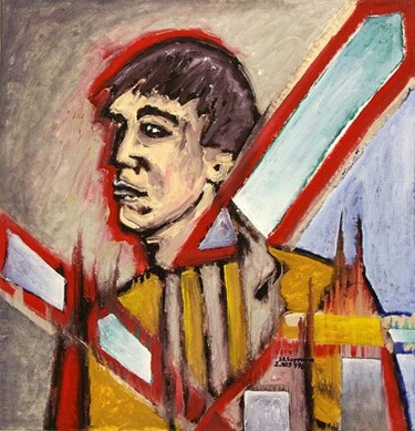 Malerei mit dem Titel "ID 972 Mensch" von Stanislaus Szypura (Stacho), Original-Kunstwerk