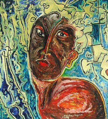 Malerei mit dem Titel "ID 56 Mensch" von Stanislaus Szypura (Stacho), Original-Kunstwerk
