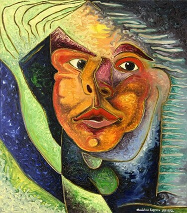 Malerei mit dem Titel "ID 61 Mensch" von Stanislaus Szypura (Stacho), Original-Kunstwerk