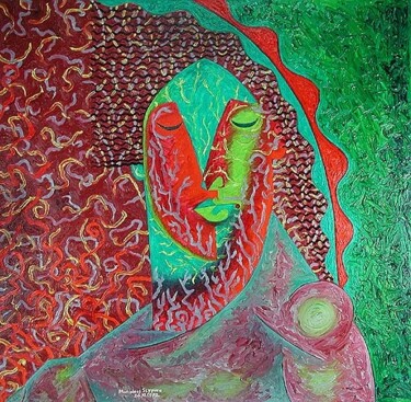 Malerei mit dem Titel "ID 79 Mensch" von Stanislaus Szypura (Stacho), Original-Kunstwerk