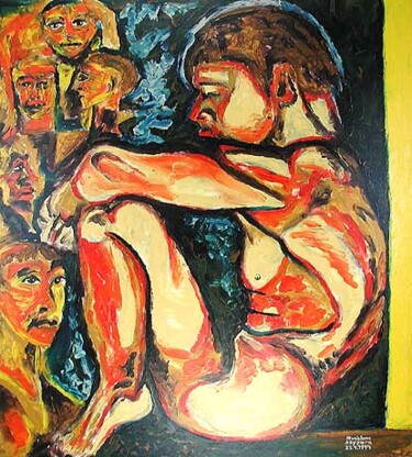Malerei mit dem Titel "ID 316 Human being…" von Stanislaus Szypura (Stacho), Original-Kunstwerk