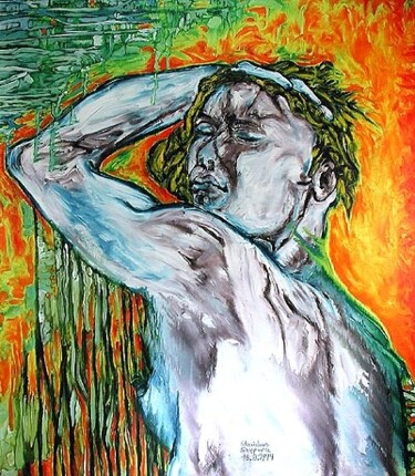 Painting titled "ID 401 Human being…" by Stanislaus Szypura (Stacho), Original Artwork